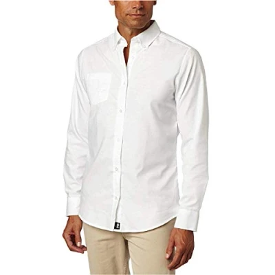 Image of Lee Uniforms Men&#039;s Long Sleeve Oxford Shirt, White, 34/36
