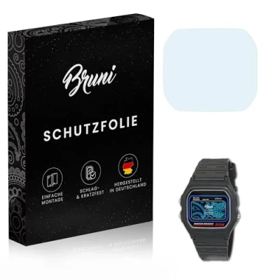 Image of Bruni Screen Protector compatible with Casio W 59 1VQES Film, crystal clear Protective Film (2X)