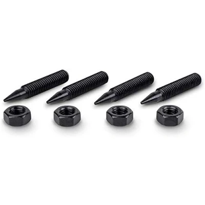 Image of PrecisionGeek M6 Black Steel Solid Speaker Spikes L=35mm (incl. 4x locking nuts) Set of 4 pcs