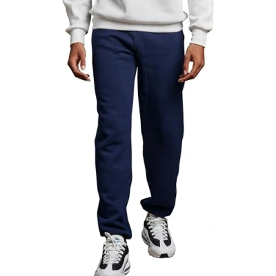 Image of Russell Athletic Men&#039;s Dri Power Closed Bottom Sweatpants (No Pockets), Navy, Medium