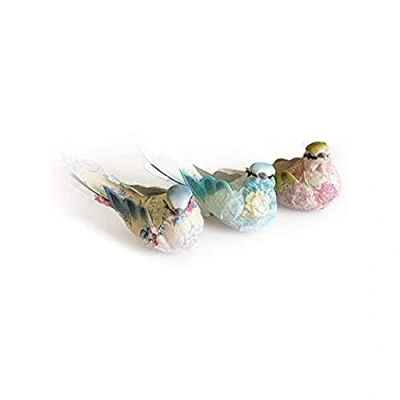 Image of Artemio Set of 3 Decorative Birds, Made From Linen Paper, With Clips