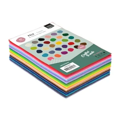 Image of Vaessen Creative 10429 003 Hojas de fieltro A6, 10x15 cm, 1 mm weight, 30 units, multicolor