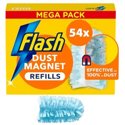 Image of Flash Dust Magnet Duster Refills 18ctx3, Traps &amp; Locks 3x More Hair Vs Traditional Feather