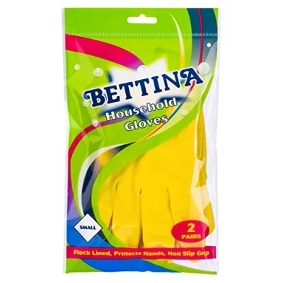Image of 4 pairs of small household gloves non slip comfort fit for cleaning and gardning