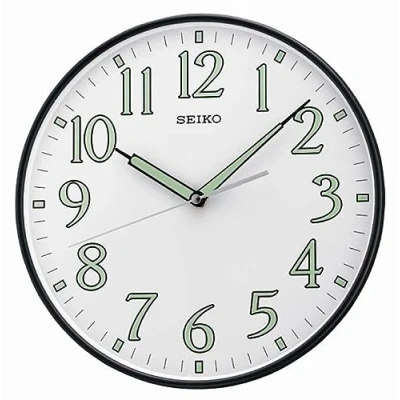 Image of SEIKO Wall Clock, White, 11.5 in
