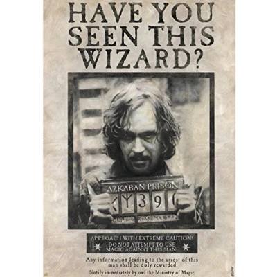 Image of ABYSTYLE Harry Potter Wanted Sirius Black 61 x 91.5cm Maxi Poster