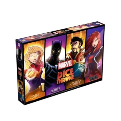 Image of Lucky Duck Games Dice Throne Marvel Black Panther, Captain Marvel, Widow, Dr Strange