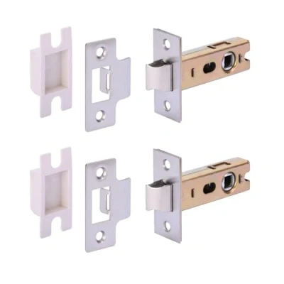 Image of HANDLEZONE® 2 Pack 65mm (2 1/2 inch) Satin Stainless Steel Premium Tubular Mortice Latch, Catch 45mm Backset, for Internal Timber Doors
