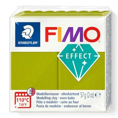 Image of STAEDTLER 8010 51 FIMO Effect Oven Hardening Polymer Modelling Clay Metallic Green (1 x 57g Block)
