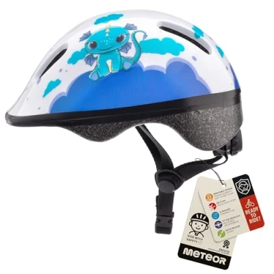Image of meteor Helmet For Baby Kids Toddler Childrens Boys Cycle Safety Crash Small Sizes Child MTB Bike Bicycle Skateboard Scooter Hoverboard Riding Lightweight Adjustable Breathable KS06