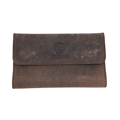 Image of GERMANUS Strong Cow Made in EU Leather Tobacco Pouch, Rotating Bag, Case, Wild