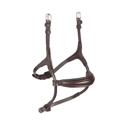 Image of Shires Velociti Rapida Rolled Padded Cavesson Noseband (Cob, Havana)