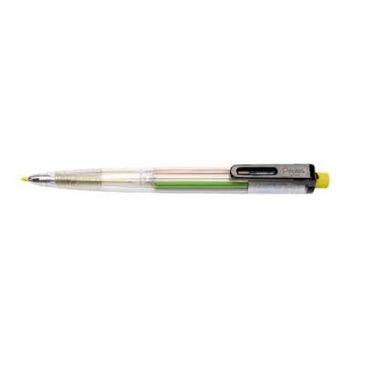 Image of Pentel PH158ST1 Retractable Colouring Pencil, 8 Colourful Writing and Drawing Colours in One Pen, Transparent Casing, Refillable, 2.0mm Line, Pack of 1