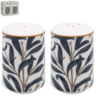 Image of Lesser &amp; Pavey British Designed Salt and Pepper Sets Pots to Suit All Kitchens Shaker for Everday Use William Morris, Willow Bough