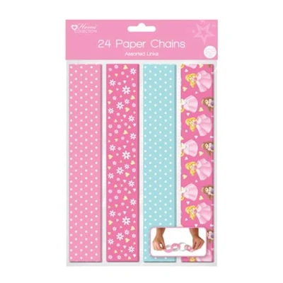 Image of Pack of 24 Princess Design Paper Chains Assorted Links