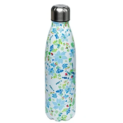 Image of Puckator BOT172 Julie Dodsworth Reusable Stainless Steel Hot &amp; Cold Thermal Insulated Drinks Bottle 500ml