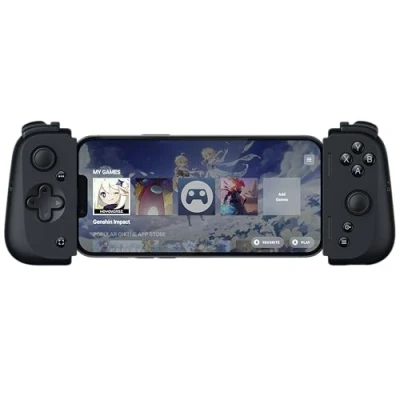 Image of Razer Kishi V2 for iPhone Universal Mobile Gaming Controller (Universal Fit with Lightning Connector, Extendable Bridge, Stream PC and Console Games, Ergonomic Design, Nexus App) Black