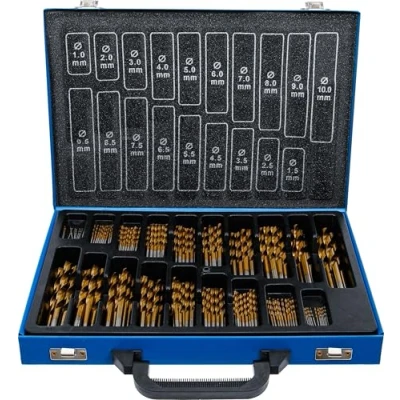 Image of BGS 1994 Twist Drill Set HSS titanium nitrated 1 10 mm 170 pcs.