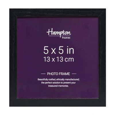Image of Hampton Frames OXFORD 5x5 (13x13cm) Pack of 1 Black Picture Frame Acrylic (Non Glass) OXF55NGX 1PK