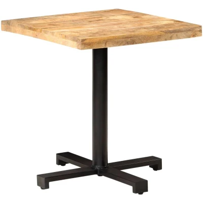 Image of vidaXL Bistro Table Square 70x70x75 cm Rough Mango Wood