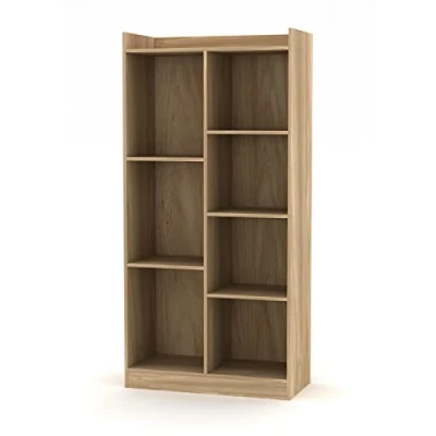 Image of URBNLIVING Oak 7 Cube Wooden Bookcase Storage Unit (Tall), (WIA24)