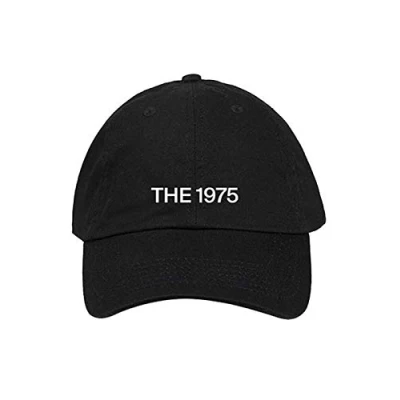 Image of The 1975 Baseball Cap Band Logo Official Black Strapback