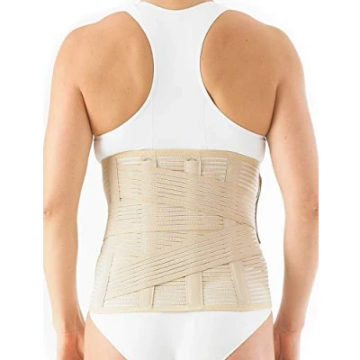 Image of Neo G Lumbosacral Brace Support For Lower Back Pain, Mild Lumbago, Injured Back, Disc Herniation, Recovery, Rehabilitation Adjustable Compression Class 1 Medical Device Large Beige
