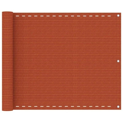 Image of vidaXL Balcony Screen Orange 75x400 cm HDPE