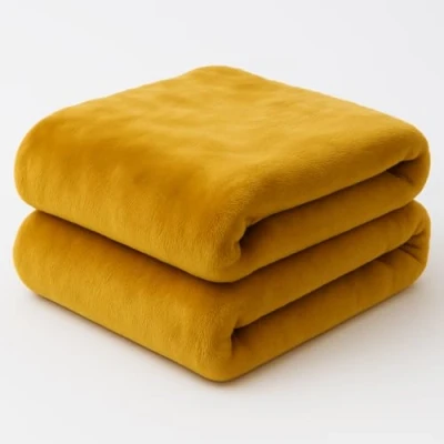 Image of Dreamcatcher Luxurious Gold Faux Fur Throw Blanket 160 x130cm, Large Blankets and Throws Fleece Blanket, Ideal Fluffy for Sofas, Beds, Chairs Couch