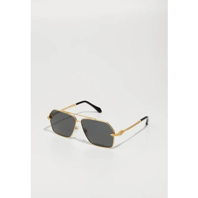 Image of Versace Man VE2284 100287 Sunglasses Metal Gold Grey Pilot Normal