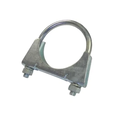 Image of 54mm Universal U Bolt Exhaust Clamps Heavy Duty Clamp &amp; Nuts (Pack of 2)