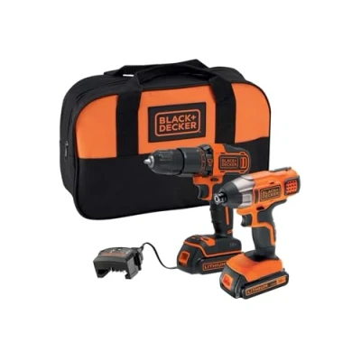 Image of Black &amp; Decker BCK25S2S GB drill 1400 RPM Black, Orange