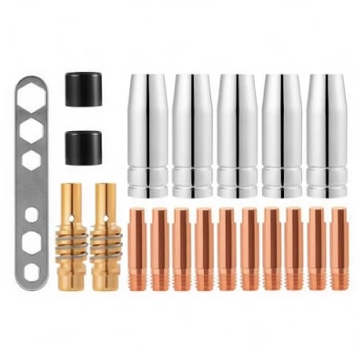 Image of CESFONJER 20 pcs Nozzles Contact Tips Holders MIG Welder Consumable Accessory Fit 15AK MB15 MAG Co2 Welding Torch