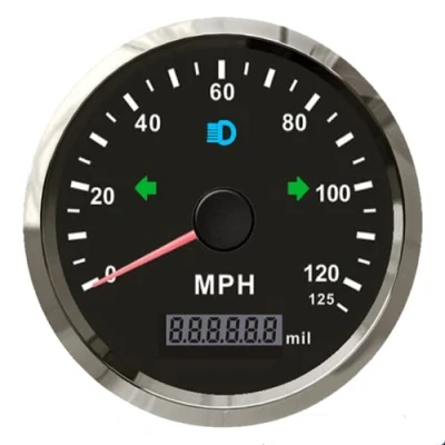 Image of ELING MPH GPS Speedometer 125MPH Odometer Mileage Overspeed Alarm for Boat Car Truck Motorcycle 85MM