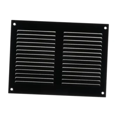 Image of 200x150mm Black Ventilation Grille Insect Protection Exhaust Air Supply Metal