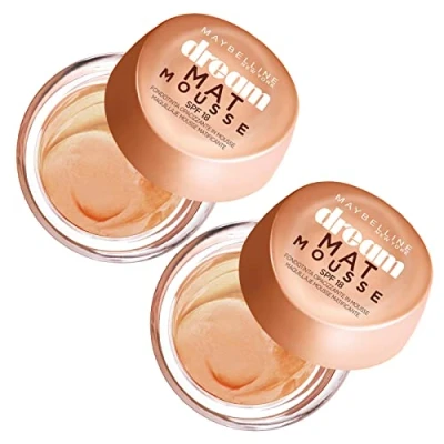 Image of Maybelline New York Dream Mat Mousse SPF 18 Opaque and Breathable Mattifying Foundation T Zone Colour 40 Fawn for Combination or Oily Skin 2 Cosmetics