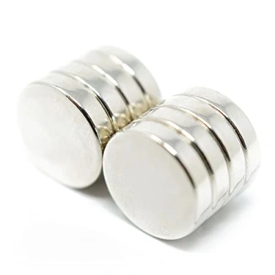 Image of N42 Neodymium Disc Magnet 9/16 in. dia x 1/8 thick 7.16lbs Pull (Pack of 10)