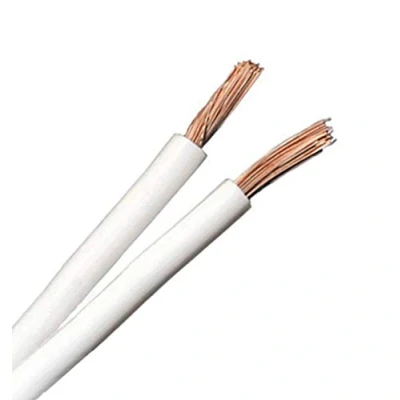 Image of QED Classic 79 Strand Oxygen Free Copper (OFC) Profile Speaker Cable for Hi Fi and Home Cinema Installations (15 metres, White)