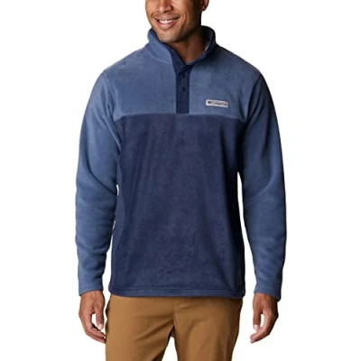 Image of Columbia Men&#039;s Steens Mountain Half Snap Fleece Jacket, Collegiate Navy/Dark Moutain, 3X