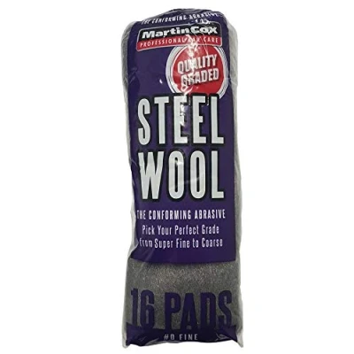 Image of Steel Wool Grade 0 Martin Cox 16x Wire Pads for Cleaning, Finishing and Polishing Metal, Wood Automotive Bodywork