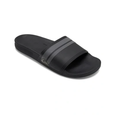 Image of Quiksilver RIVI Slide Pool slides, Men&#039;s, Size: 8, black grey Synthetics