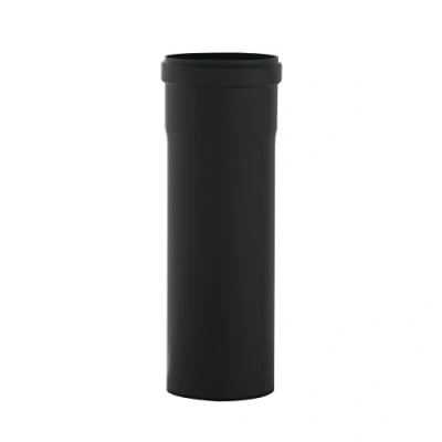 Image of Kamino Flam Ø 80 mm Steel Stove Pipe, Exhaust Pipe for Pellet Flue approx. 250 Straight Length Chimney Senotherm Coated Stoves, Heat Resistant Single Wall Black