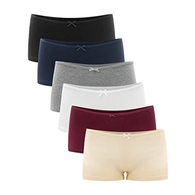 Image of Libella® Underwear Shorts Women Knickers Ladies Boxers Cotton 6 Pack 3901 Multicolor S