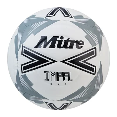 Image of Mitre Impel One Level Training Football Soccer Ball White/Black/Grey Size 4