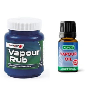 Image of 2 Value Pack Decongestant Includes Vapour Rub Balm + Oil Easy Breathing Cold Flu Sinus