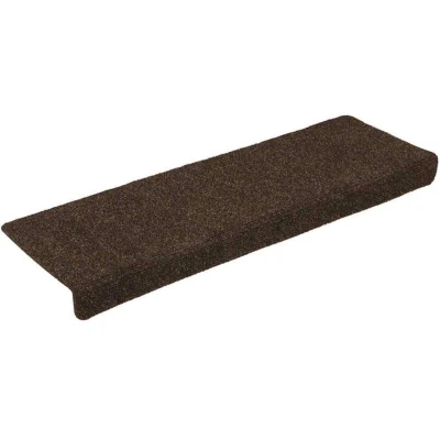 Image of Stair Mats Self adhesive 30 pcs 65x21x4 cm Brown Rectangular Edge Vidaxl
