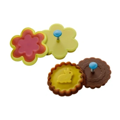 Image of Premier Housewares Cookie Stamps Set of 2, Rabbit/Flower