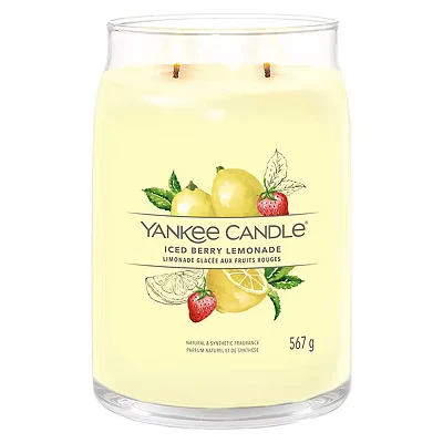Image of Yankee Candle Signature Scented Iced Berry Lemonade Large Jar with Double Wicks Soy Wax Blend Long Burning Perfect Gifts for Women (1629983E)