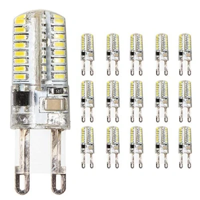 Image of mengjay® Pack of 15 G9 3 Watt LED Bulbs 64 x 3014 SMD LEDs Warm White HI Power Energy Saving Lamps AC 200 240 V (diameter 15.9 49 mm)