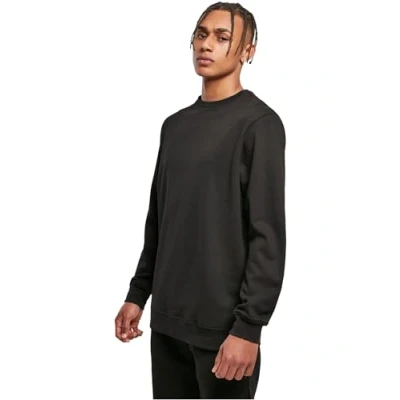 Image of Build Your Brand Men&#039;s Bb003 basic Crewneck Sweatshirt, Black, L
